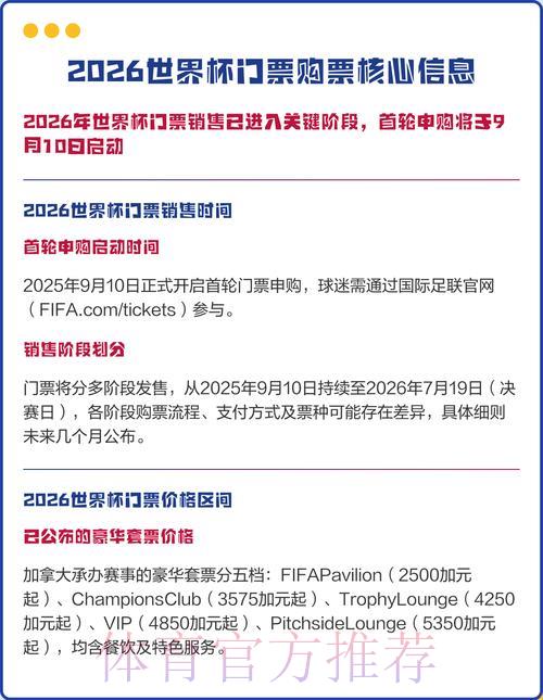 2026年世界杯官方购票平台推荐下载指南 2026年世界杯官方购票平台推荐下载指南